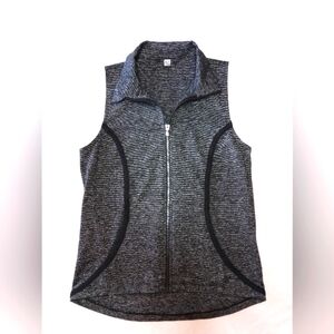 Under Armour Heathered Black And White Full Zip Vest